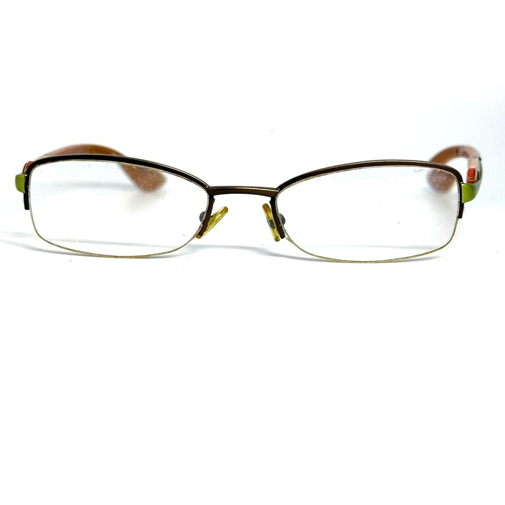 Koali by Morel 5591C Bronze Green Rectangular Semi Rimless EyeGlass Frames 50-18